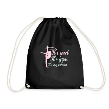 Rhythmic gymnastics gift - Drawstring Bag - black - Front