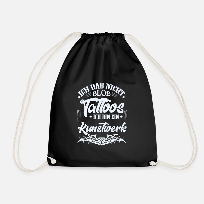 Tattoos tattoo - Drawstring Bag - black