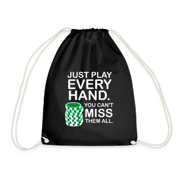 poker - Sac de sport léger - noir - Devant