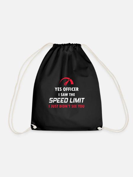 Car Racing - Drawstring Bag - black