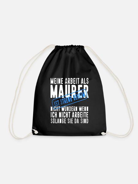 Maurer Maurer Geschenkidee Geschenk Maurer - Turnbeutel - Schwarz