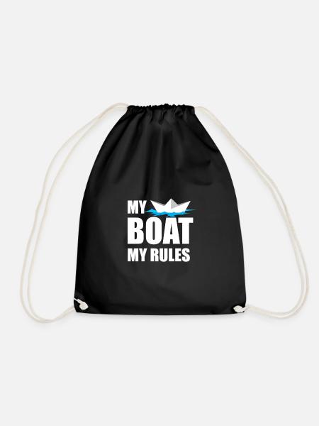 Boot lustiges Boot Zitat Geschenk - Turnbeutel - Schwarz