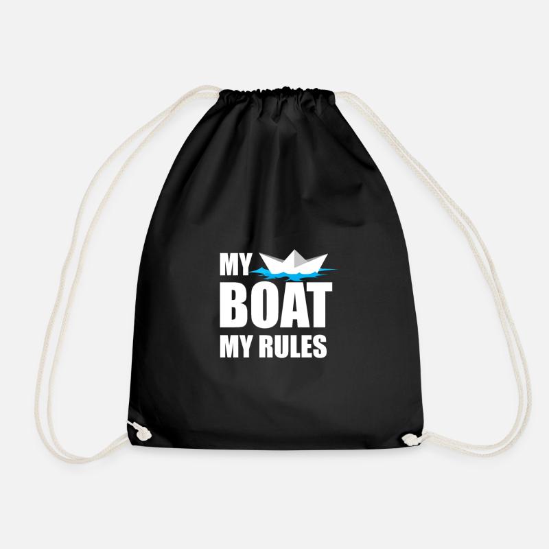 Boot lustiges Boot Zitat Geschenk - Turnbeutel - Schwarz