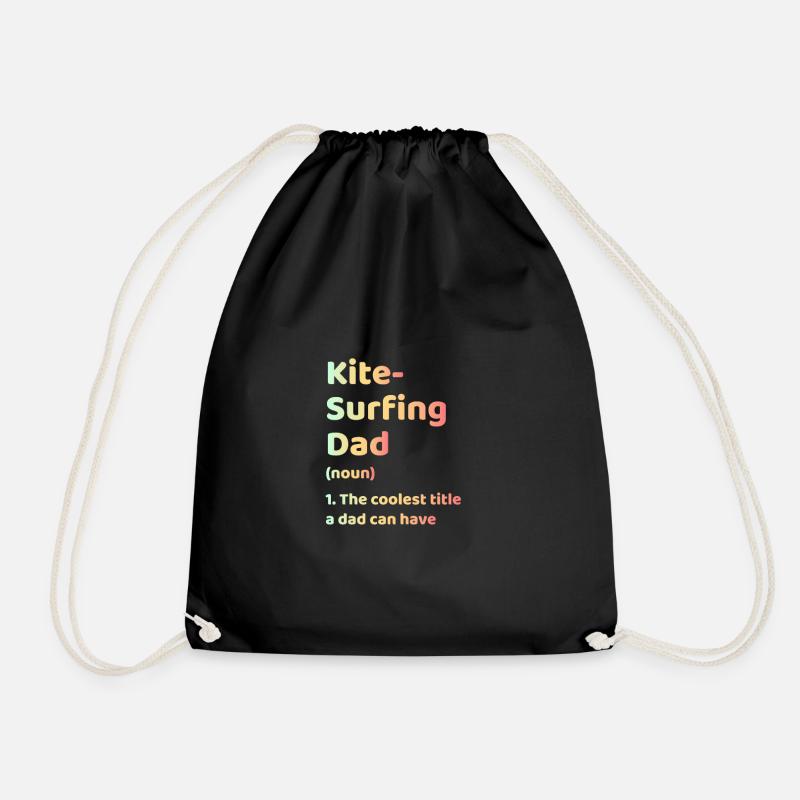 Kite Surfing Dad Vatertagsgeschenk - Turnbeutel - Schwarz