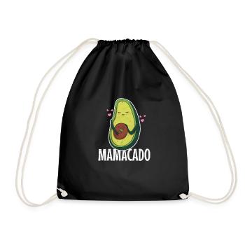 Mamacado – Funny gift for expectant mothers - Drawstring Bag - black - Front