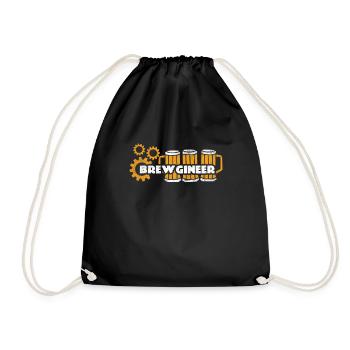 Brewgineer Shirt Brew Engineer Craft Beer Lover Gi - Drawstring Bag - black - Front