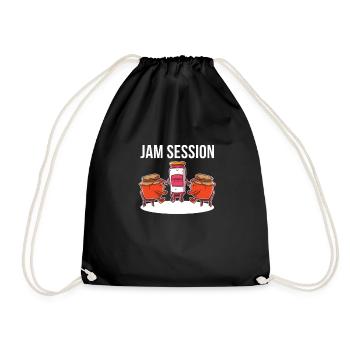 Jam Session – Plaisir de la confiture sucrée pour le petit-déjeuner - Sac de sport léger - noir - Devant