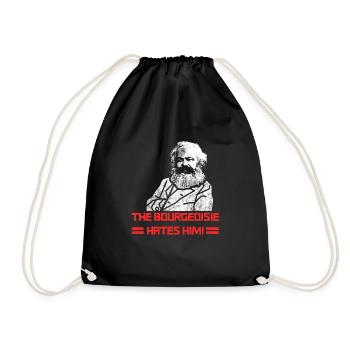 La Bourgeoisie le déteste Chemise Karl Marx Tshirt F - Sac de sport léger - noir - Devant