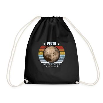 Never Forget Pluton . Retro Style Funny Space &Sci - Sac de sport léger - noir - Devant