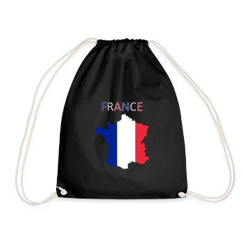 France flag - art design - Drawstring Bag - black - Front