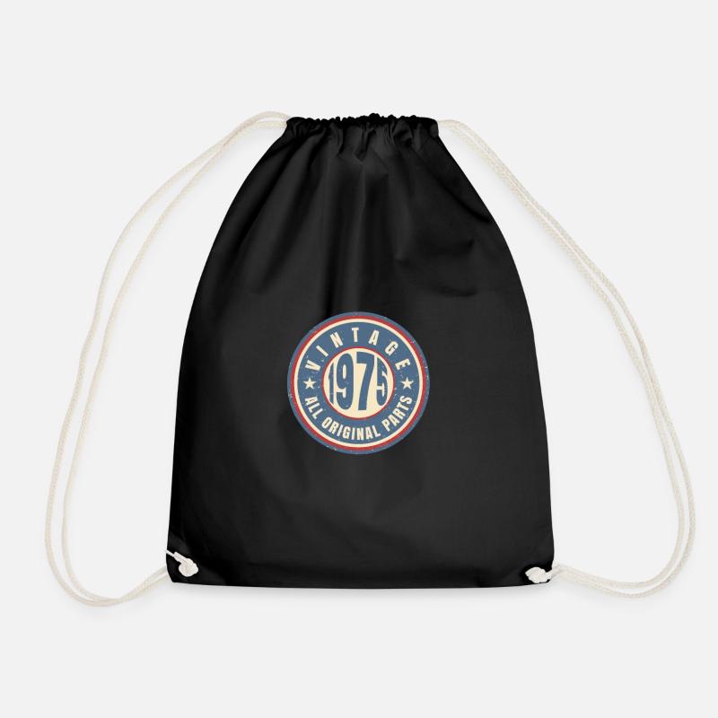 1975 Jahre Vintage Geburtstag Geschenk - Turnbeutel - Schwarz