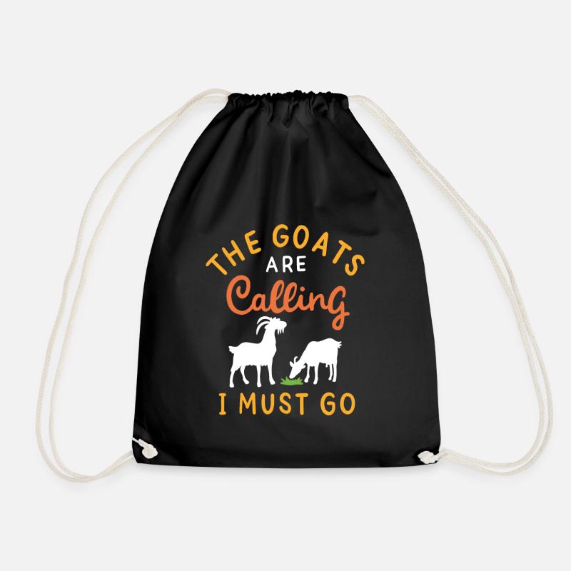 Meine Ziegen rufen | Goats are calling - Turnbeutel - Schwarz