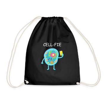 Wissenschaft Sprüche Lehrer Cell-fie lustiges Geschenk - Turnbeutel - Schwarz - Vorne