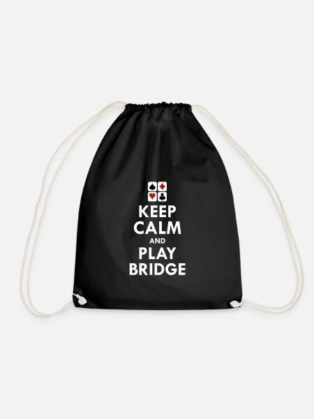 Spielen Cards Bridge Spiel Addict Fan Player Gamer - Turnbeutel - Schwarz