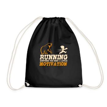 T-shirt de jogging en cours d'exécution cadeau enfants - Sac de sport léger - noir - Devant