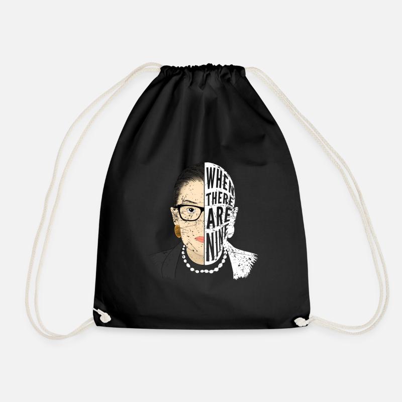 Ruth Bader Ginsburg When there are nine - Turnbeutel - Schwarz
