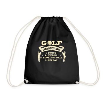 T-shirt golfeur cadeau guide de golf - Sac de sport léger - noir - Devant