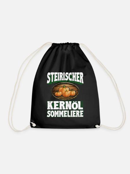 Steirisches Kürbiskernöl für wahre Feinschmecker - Turnbeutel - Schwarz