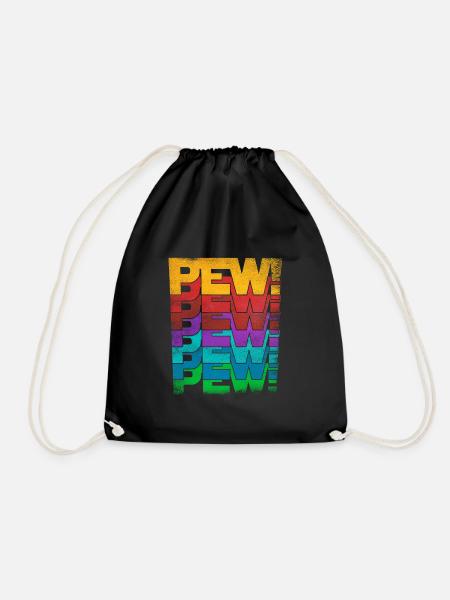 Retro laser sound for gamers with sci-fi vibes - Drawstring Bag - black