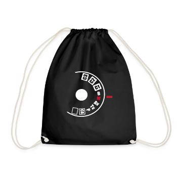 Manual camera gift photography - Drawstring Bag - black - Front