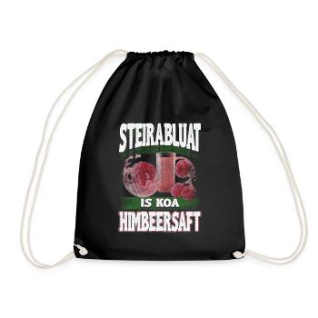 Steirabluat – Kein Himbeersaft sondern echte Power - Turnbeutel - Schwarz - Vorne