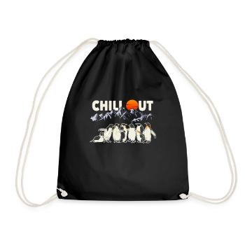 Cadeau de pingouin Chill Out T-shirt - Sac de sport léger - noir - Devant