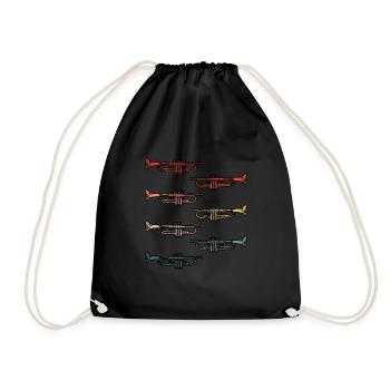 trumpet - Drawstring Bag - black - Front
