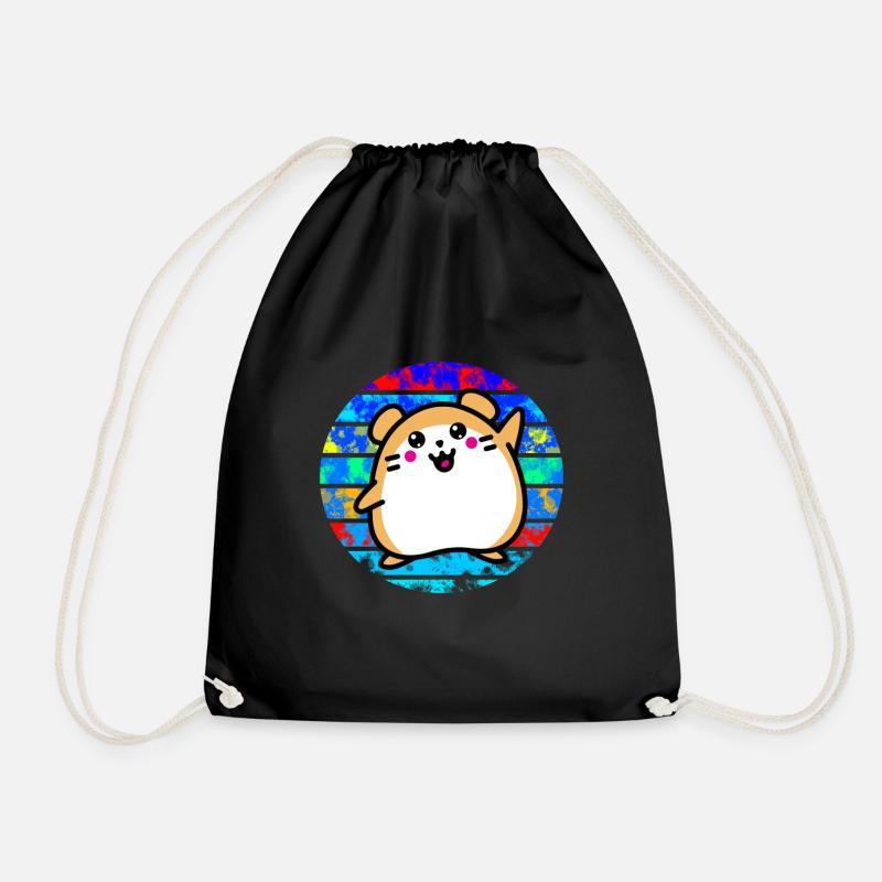 Hamster Sonnenuntergang - Turnbeutel - Schwarz