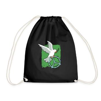 Symbole de paix hippie Amour de la liberté de la paix hippie - Sac de sport léger - noir - Devant