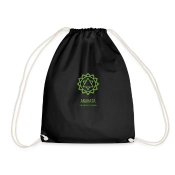 Anahata Yoga Logo - Drawstring Bag - black - Front