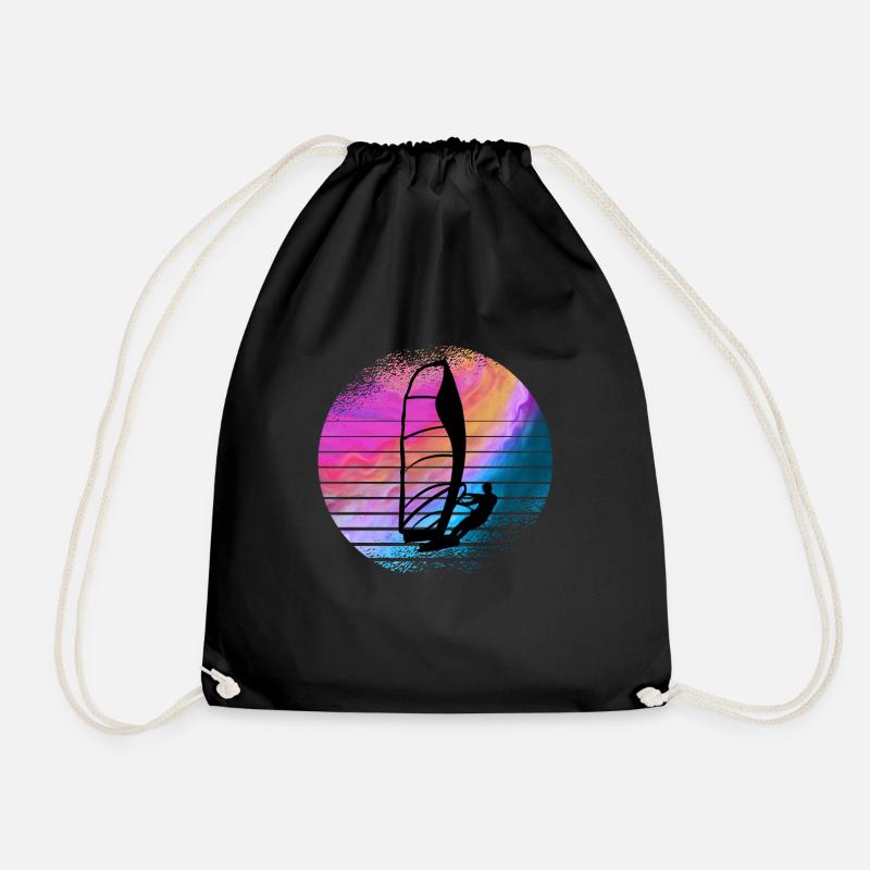 Windsurfing - Drawstring Bag - black