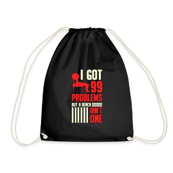 Bench press haltérophile biceps sport cadeau - Sac de sport léger - noir - Devant