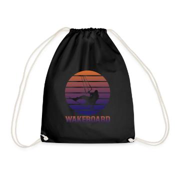 Wakeboard - Turnbeutel - Schwarz - Vorne