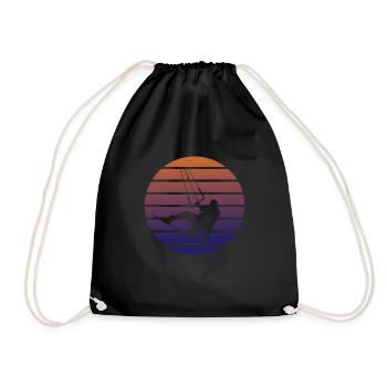 kite surf - Sac de sport léger - noir - Devant