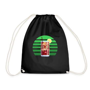 Cola drôle au coucher du soleil - Sac de sport léger - noir - Devant