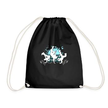 Breakdance Hip-Hop Geschenk - Turnbeutel - Schwarz - Vorne