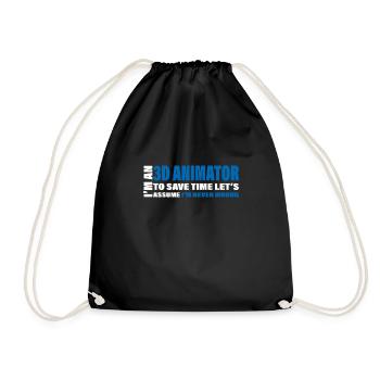 Une déclaration amusante pour de fiers animateurs 3D - Sac de sport léger - noir - Devant