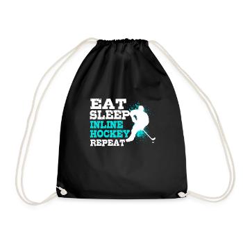 Inline hockey - Drawstring Bag - black - Front