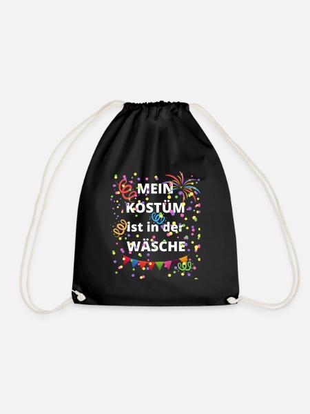 Fassching Karneval Spruch Für Kostümfreie Party - Turnbeutel - Schwarz