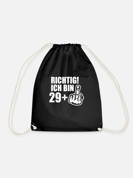 Humorvolle 29 Plus Geburtstagsfeier Mit Attitüde - Turnbeutel - Schwarz