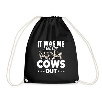 Cadeau de vaches - Sac de sport léger - noir - Devant