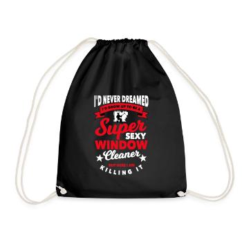 Cadeau nettoyant pour vitres - Sac de sport léger - noir - Devant