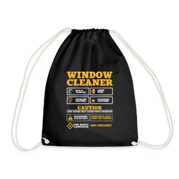 Idée cadeau nettoyant pour vitres - Sac de sport léger - noir - Devant