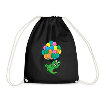 Ballon bébé dinosaure - Sac de sport léger - noir - Devant