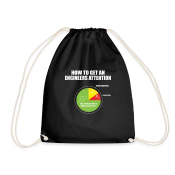 Civil engineer - Drawstring Bag - black - Front