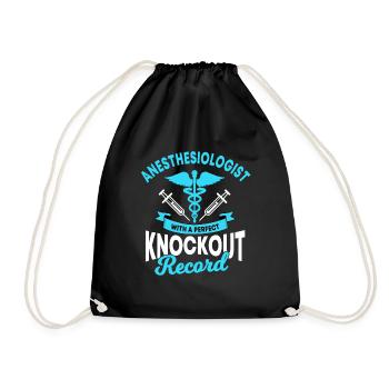 Anesthetists saying - Drawstring Bag - black - Front