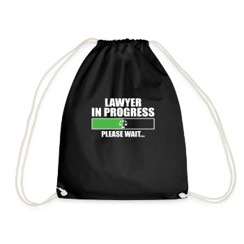 Law student - Drawstring Bag - black - Front