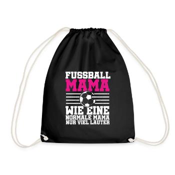 Fussball Mama Frauenfussball - Turnbeutel - Schwarz - Vorne