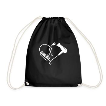 hair stylist - Drawstring Bag - black - Front