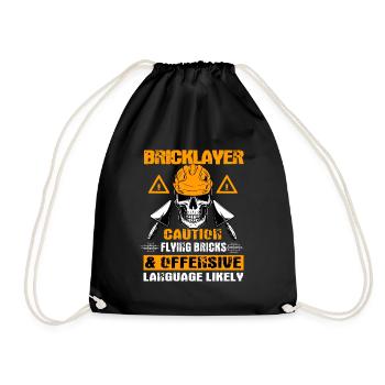 Bricklayer - Drawstring Bag - black - Front